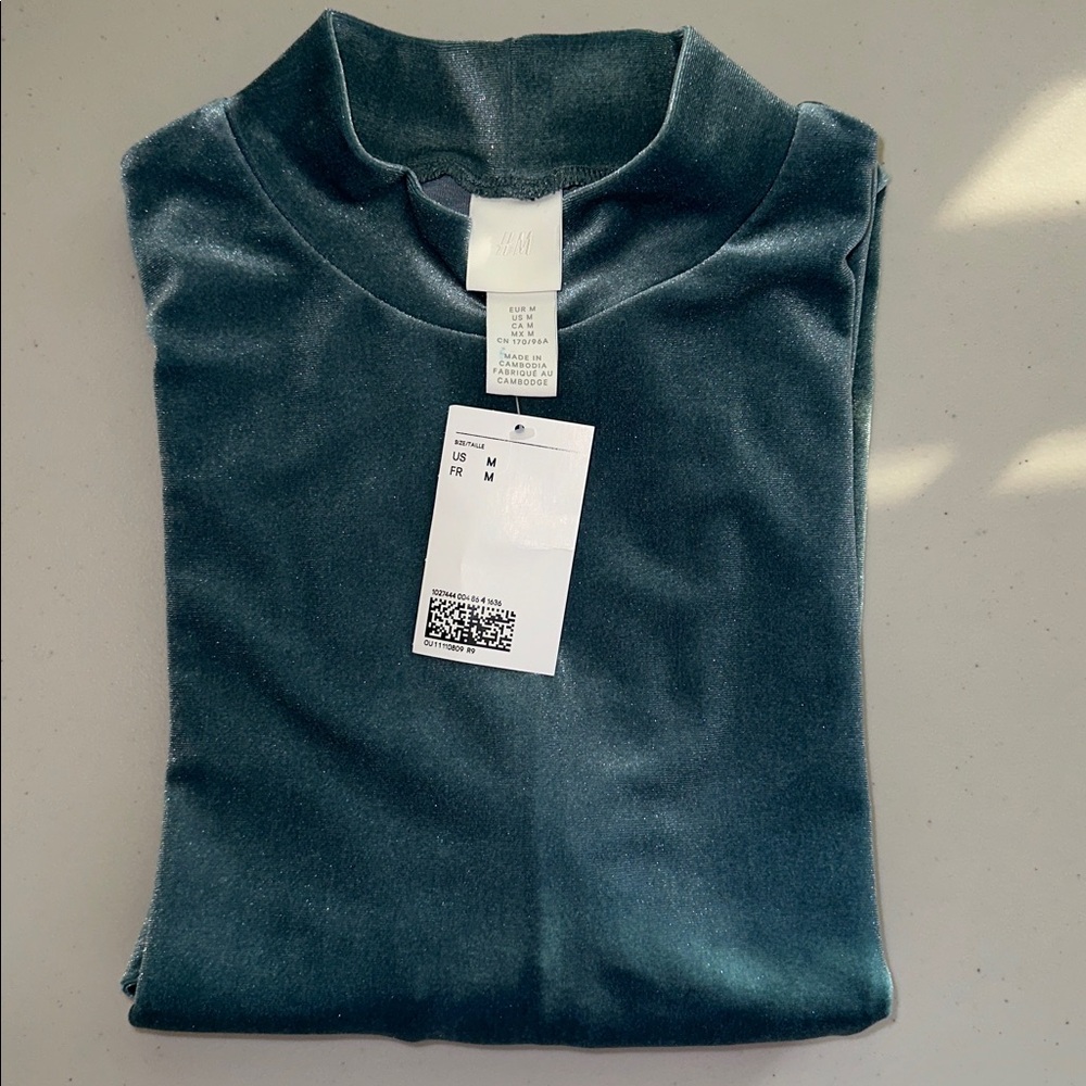 H&M Teal Long Sleeve Dress - Picture 16 of 16